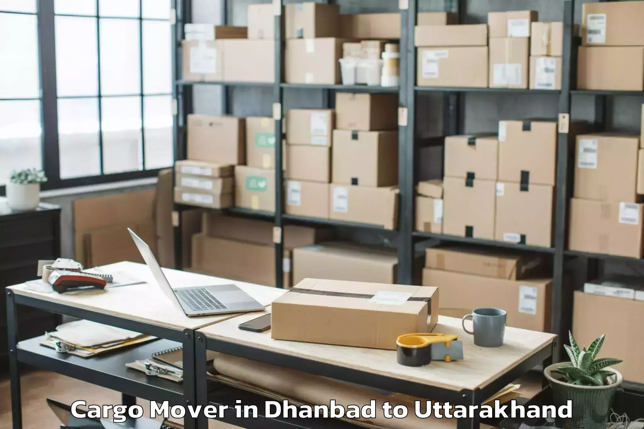 Easy Dhanbad to Bageshwar Cargo Mover Booking